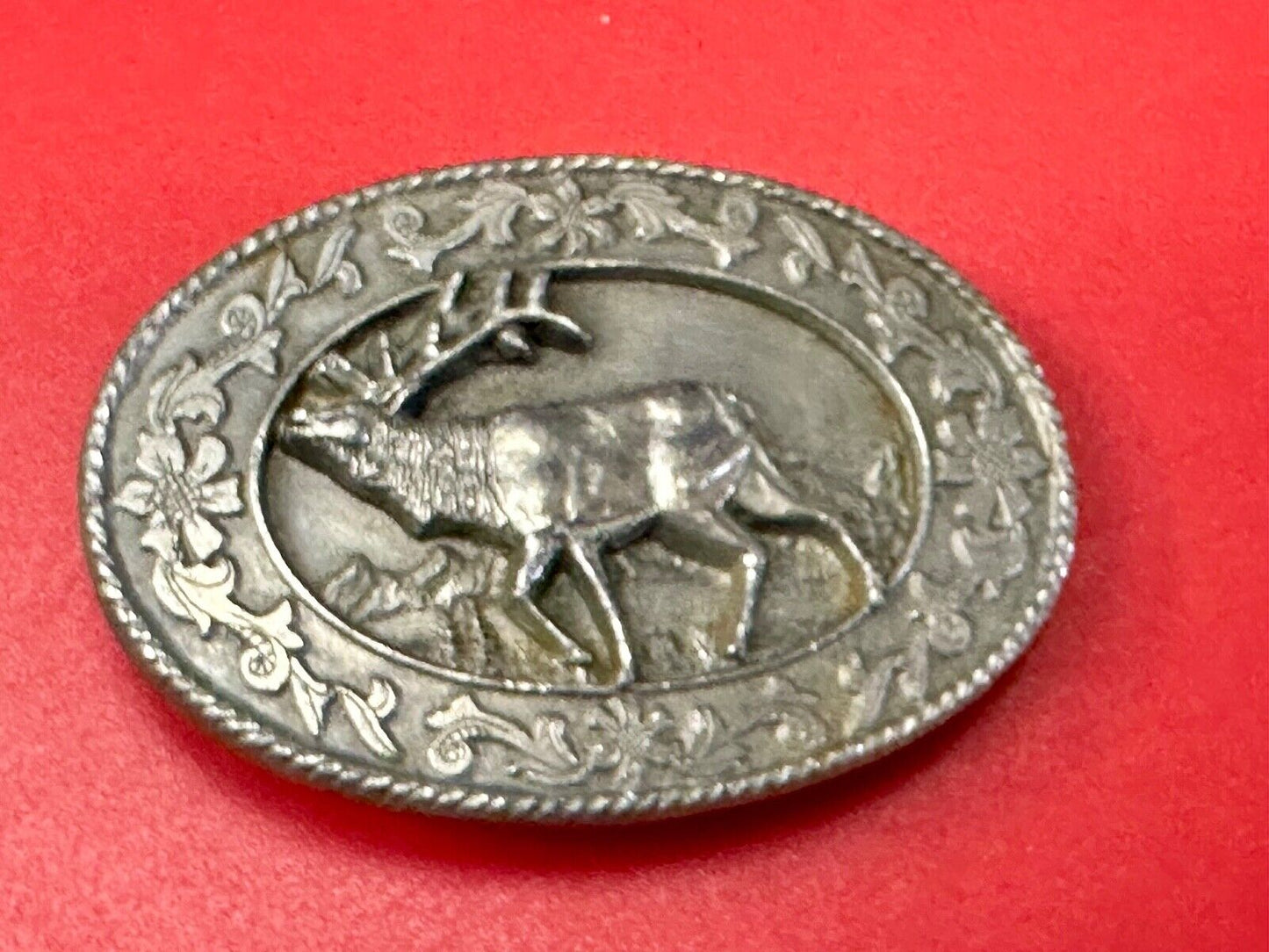 The Great ELK - Vintage 1980 D-4000 Siskiyou 2.75" wide Belt Buckle