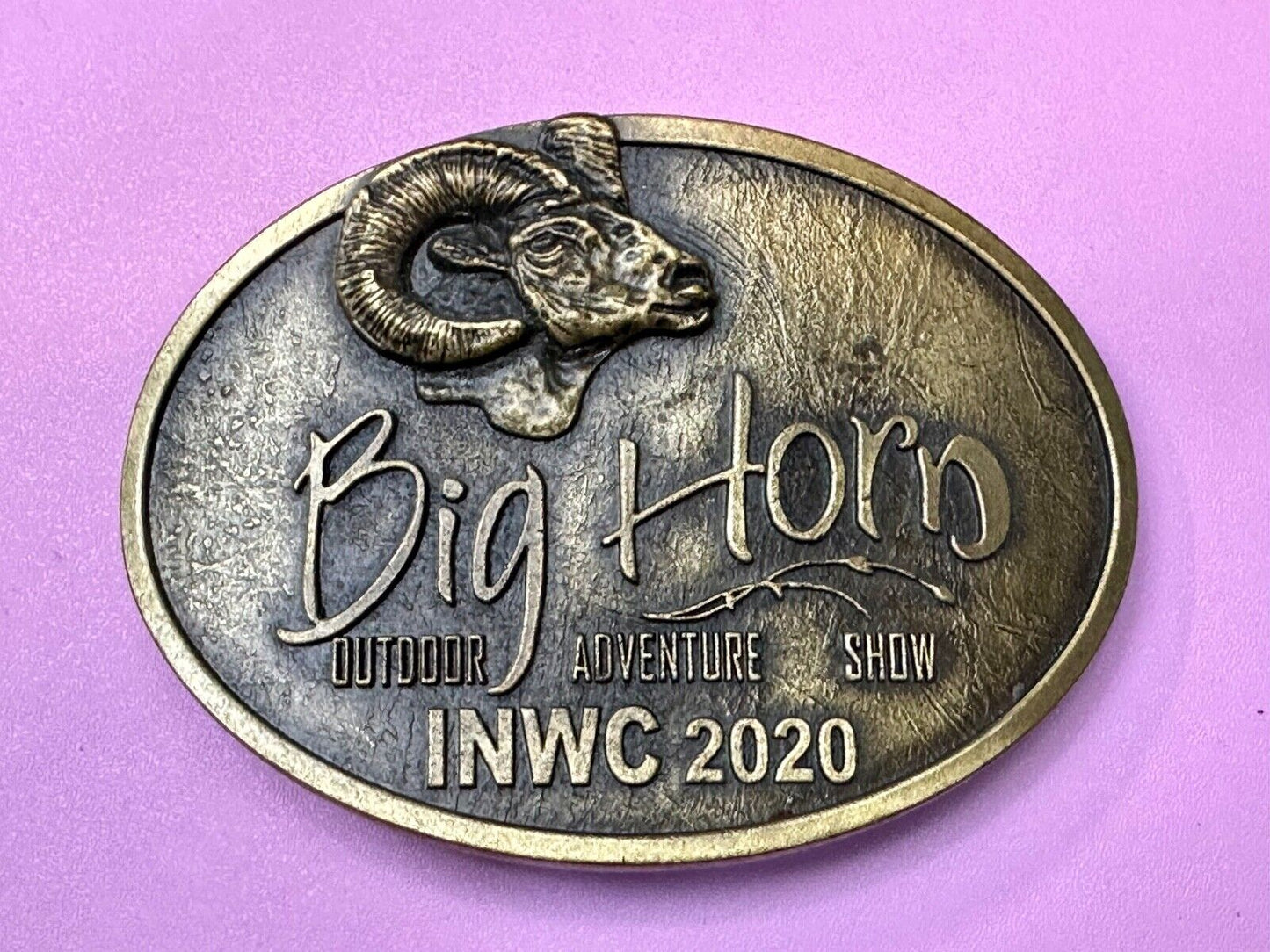 BIG HORN SHOW 2020 Outdoor Adventure Inland N.W. INWC Spokane WA Belt Buckle