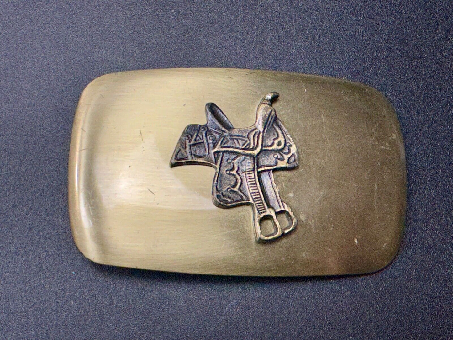 Vintage Chambers Horse saddle on western belt buckle