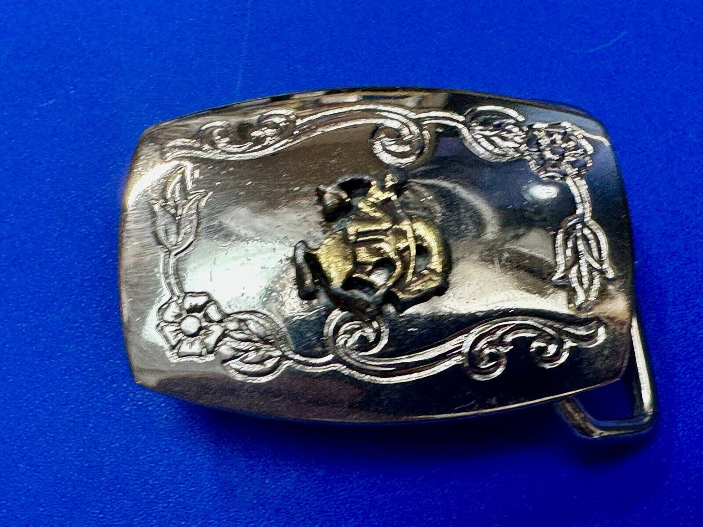 Vintage Cowboy Saddle Bronc western USA made belt buckle