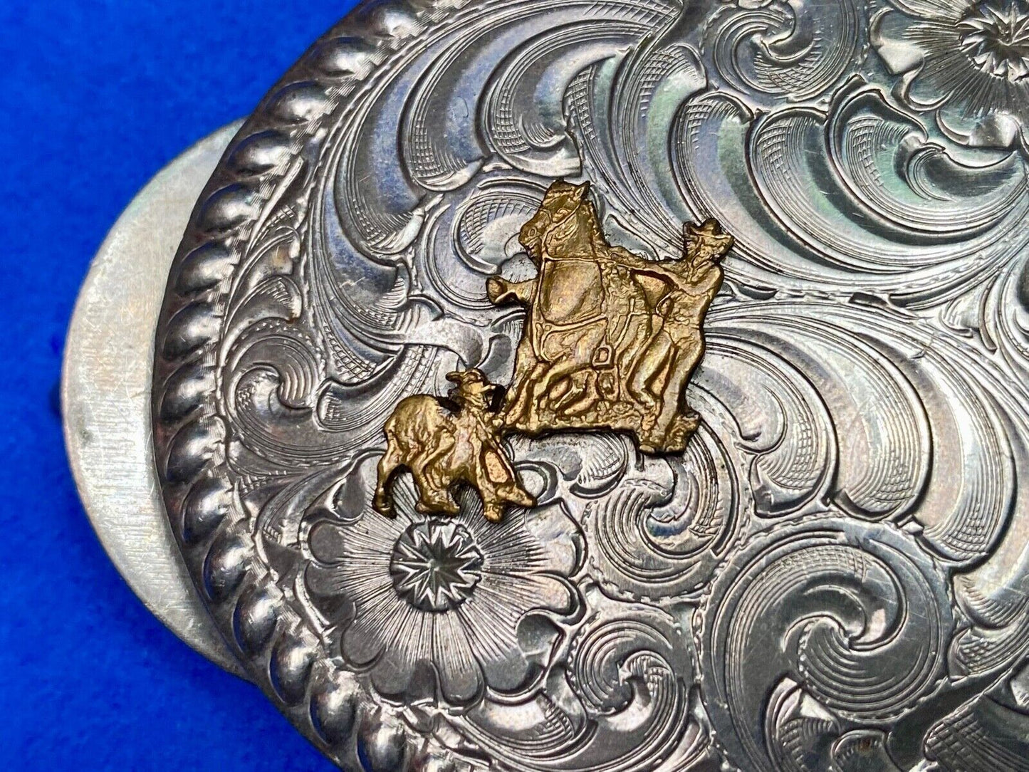 Bhw Jr. Rodeo 1996 Trophy Style German Silver Western Belt Buckle By Wage’s