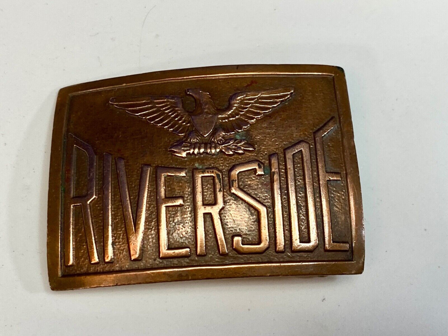 Vintage American Eagle Belt Buckle Riverside Military Academy Georgia