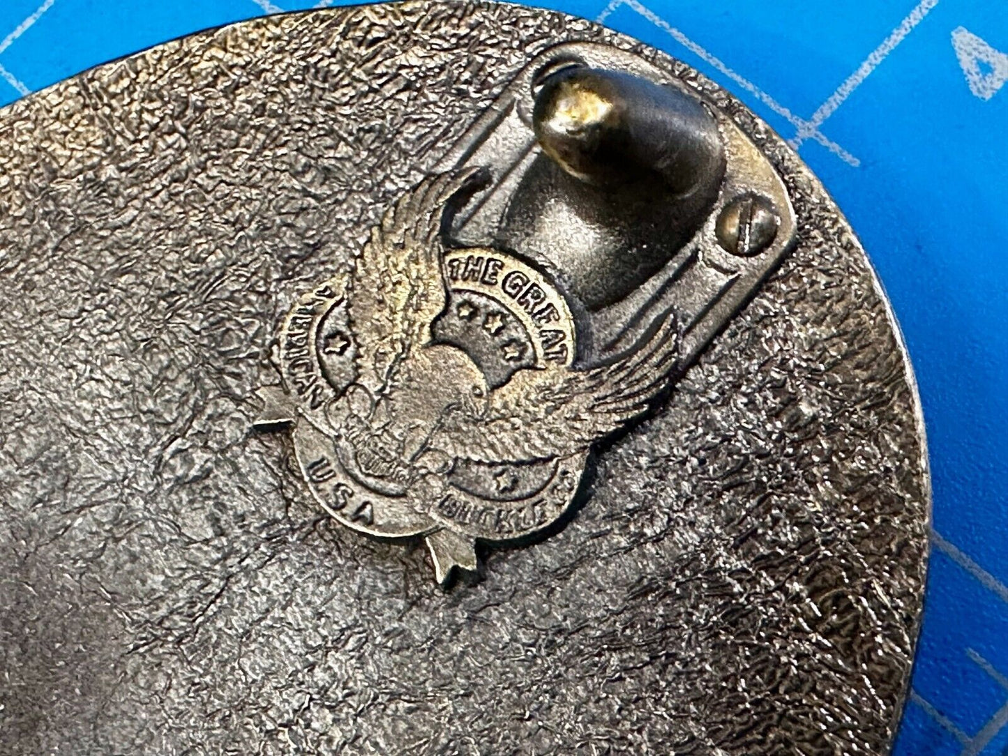 The Spirit of Wyoming Crown Royal Whiskey 1890-1990 Great American Belt Buckle