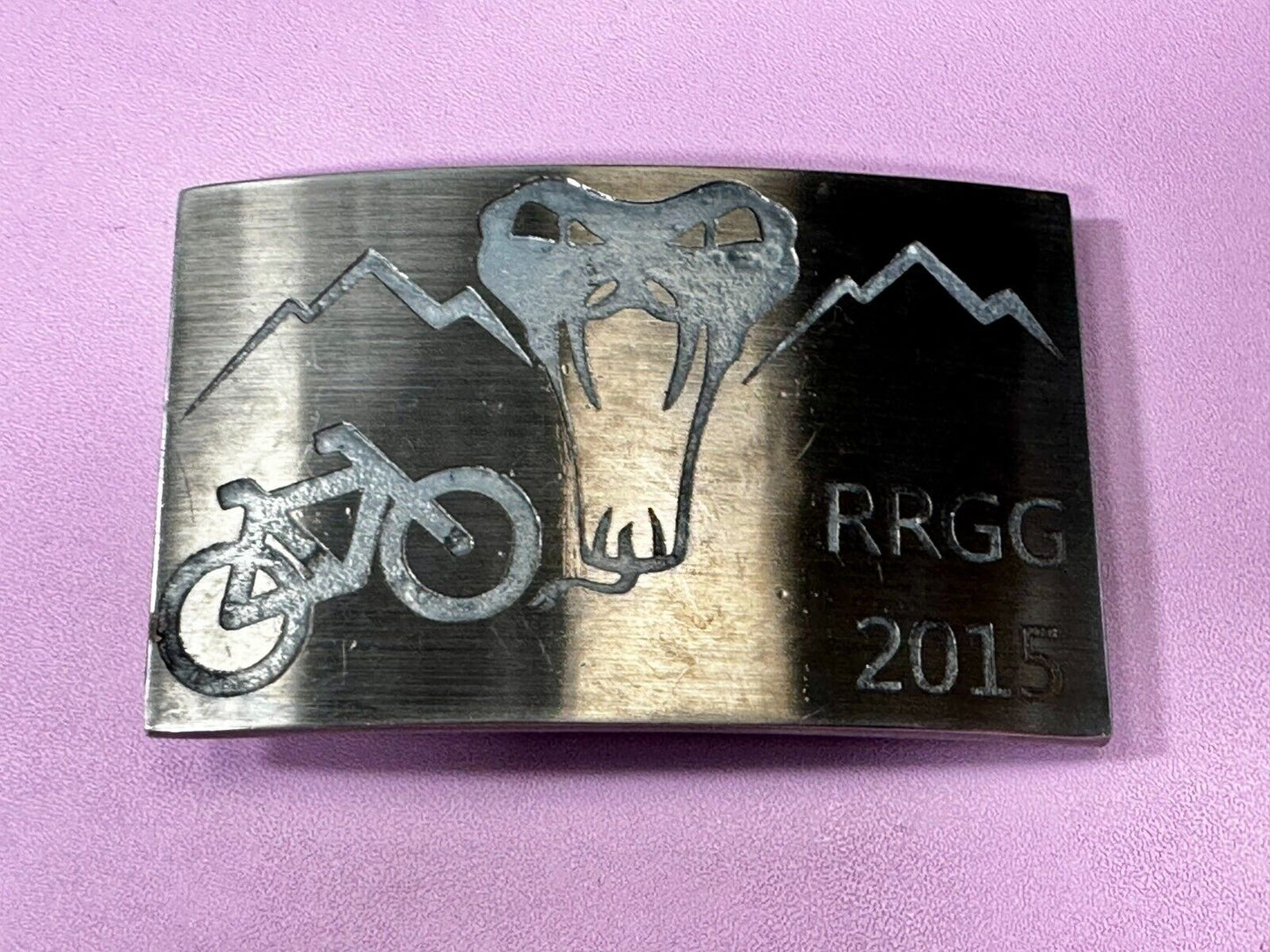 2015 RRGG Viper Logo Event Trail Mountain BMX Bike Race Ride Biker Belt Buckle