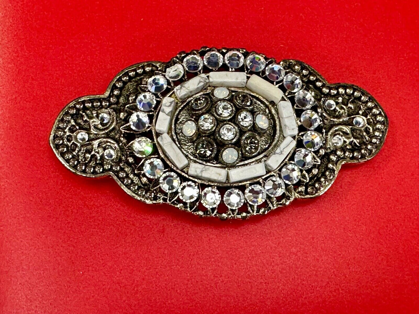 Vintage accented antique victorian vibe large belt buckle