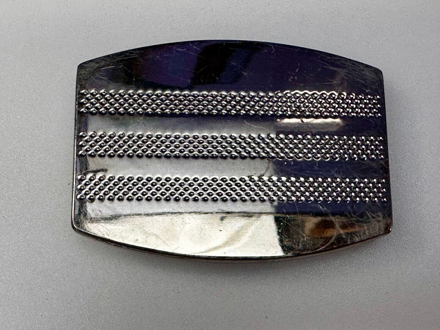 Adidas Golf Stripe Silver Color Trophy Dress Style Reflective Belt Buckle
