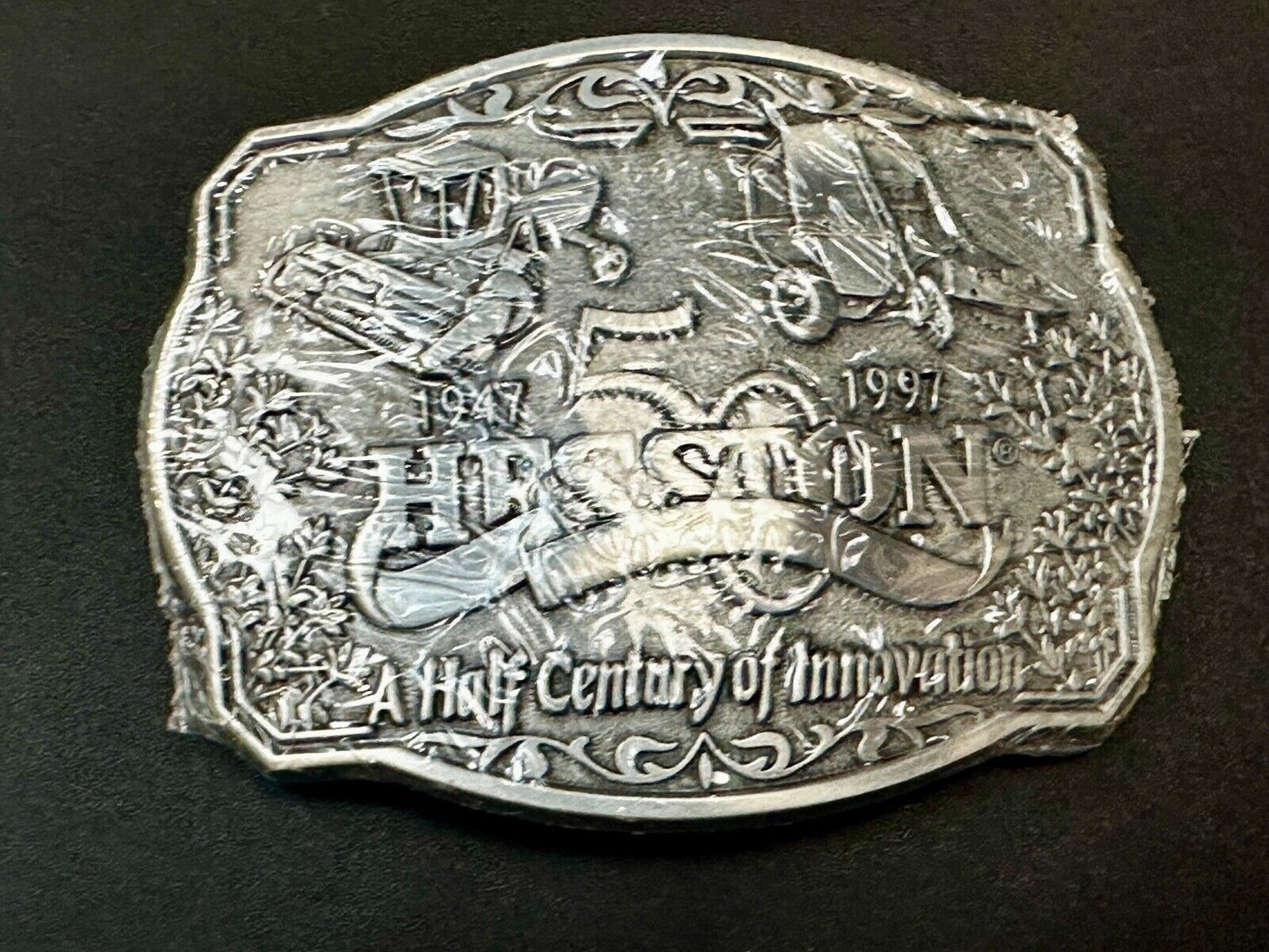 1997 ADM NATIONAL FINALS RODEO ADULT NFR NOS 50 YEAR ANNIVERSARY BELT BUCKLE