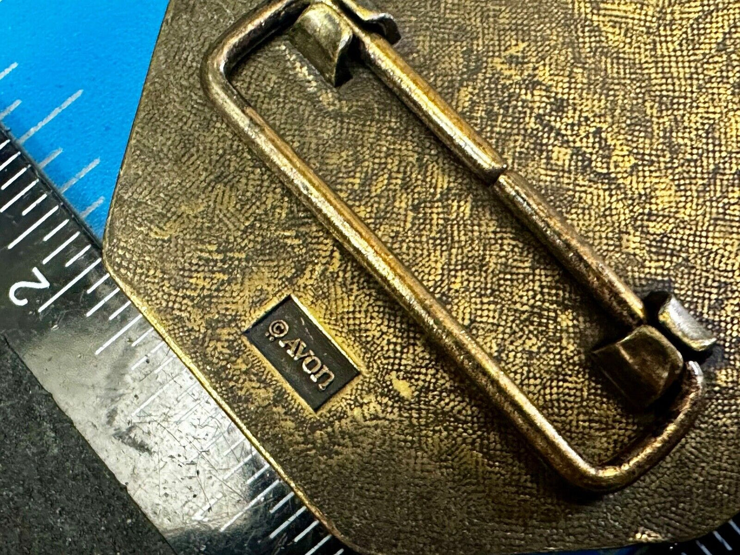 Avon Steam Locomotive Belt Buckle Vintage Collectors RR Railroad Trains Car
