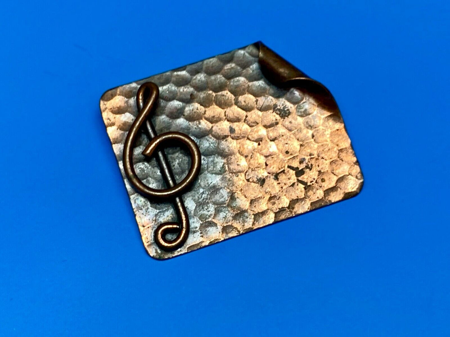 Vintage Brooch Marshall Treble Clef Music Sign Symbol Sheet music pin