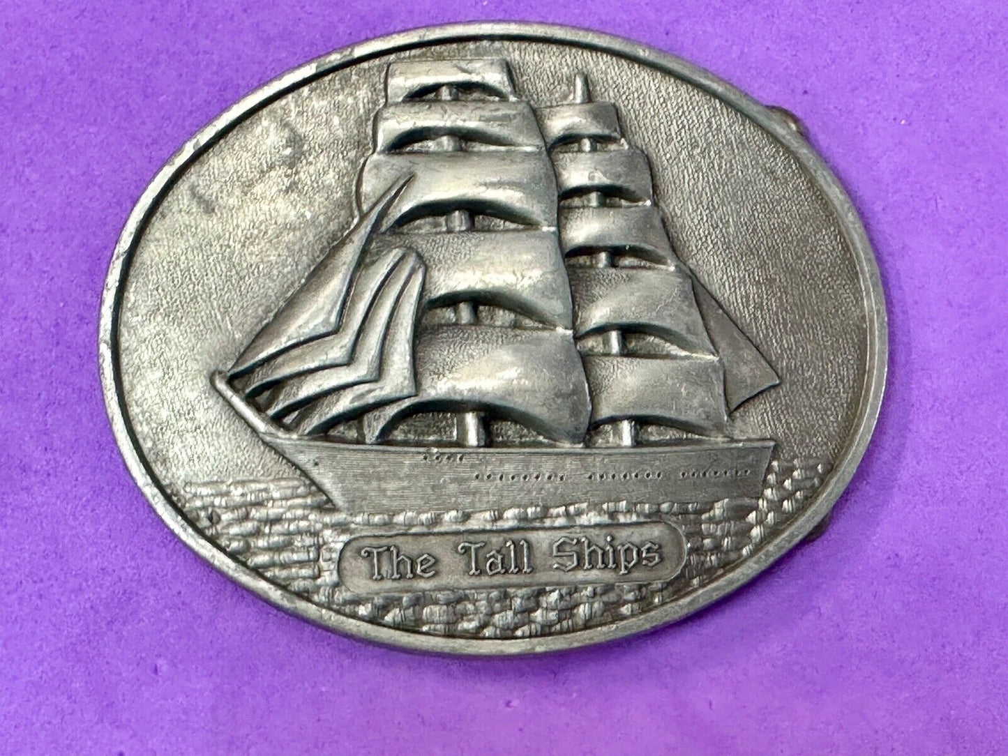 The Tall Ships Sailing Ship Boat Clipper Schooner Yacht Vintage belt buckle