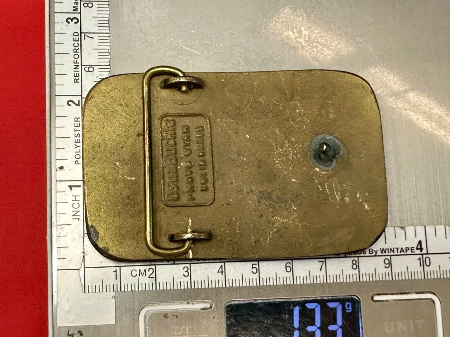 BF Bode Finn Construction Equipment Company Solid Brass Dynabuckle Belt Buckle