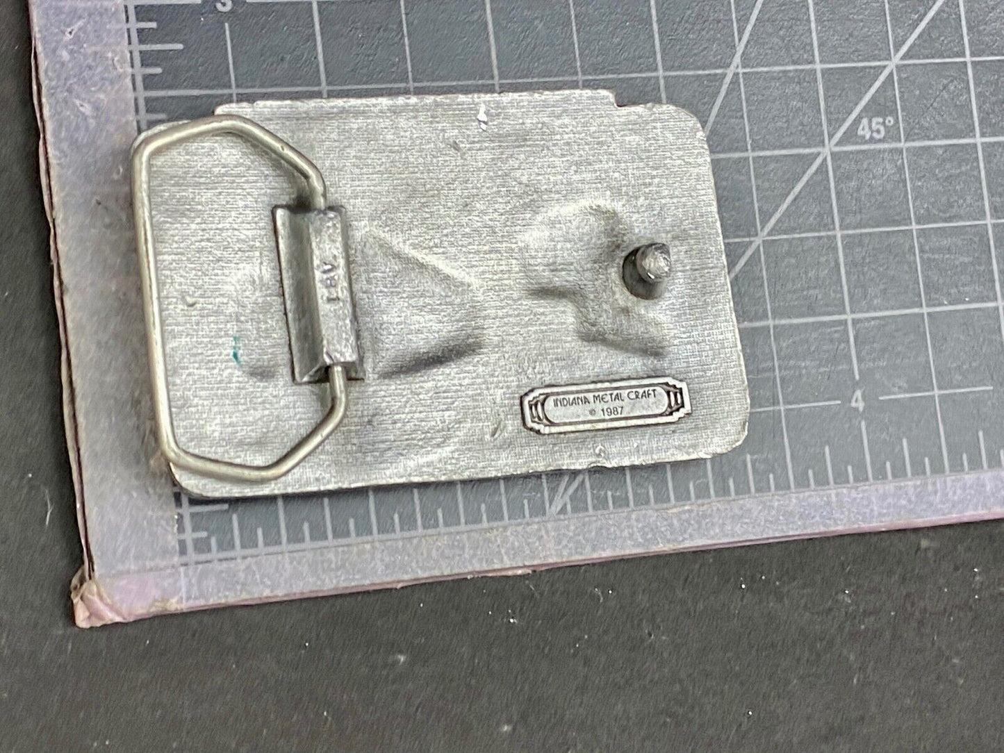 Vintage 1987 Railroads Built America Belt Buckle, RR Train Steam Engine