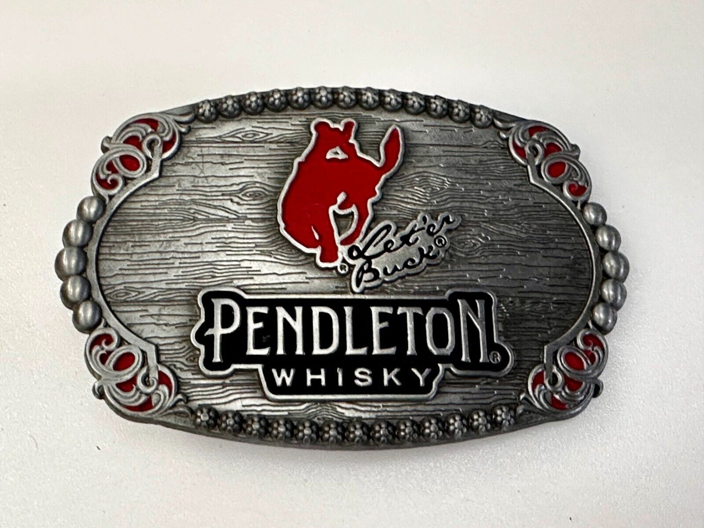 2023 Pendleton Whiskey Let'er Buck Rodeo Cowboy Montana Silversmiths Belt Buckle