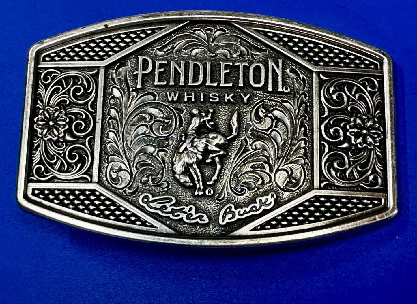 2022 Pendleton Whiskey Let'er Buck Rodeo Cowboy Montana Silversmiths Belt Buckle