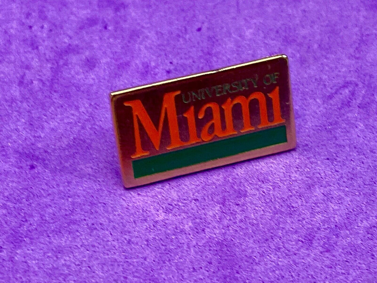 University of Miami Logo Tie Tack or Lapel Pin Imprinted San Diego CA