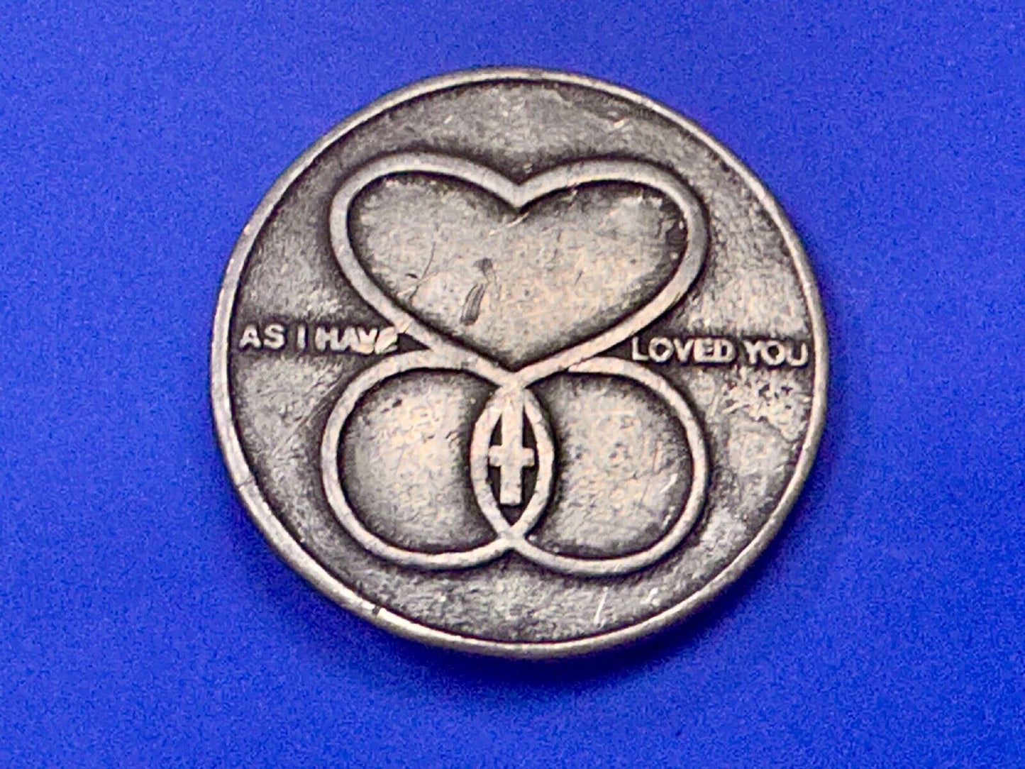 AS I HAVE LOVED YOU - Round heart star of David religion Jesus belt buckle