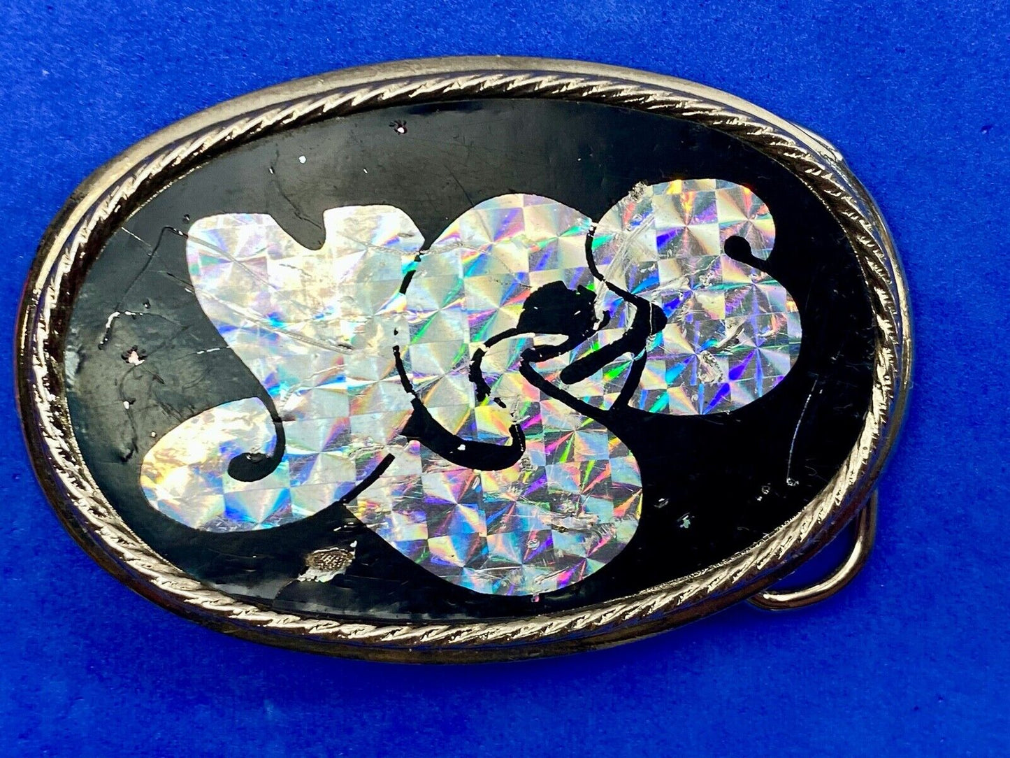 1970s **YES** MUSIC BAND COMMEMORATIVE HOLOGRAPHIC BELT BUCKLE