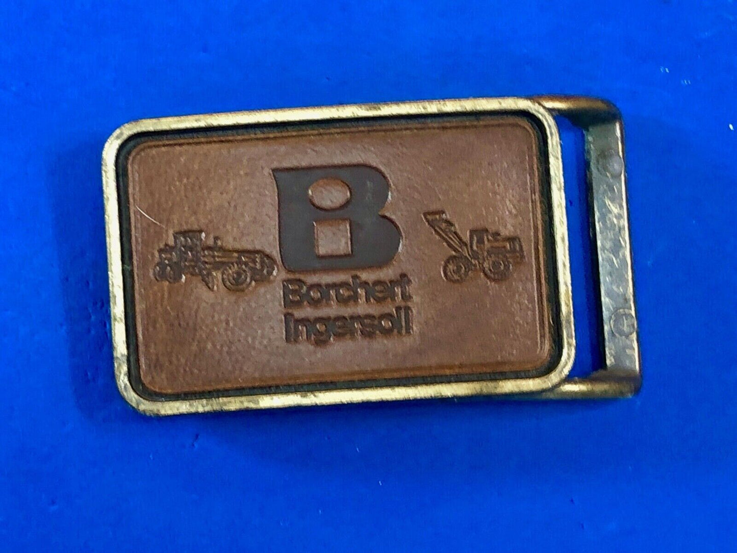 Barchent Ingersoll company logo farming? leather belt buckle