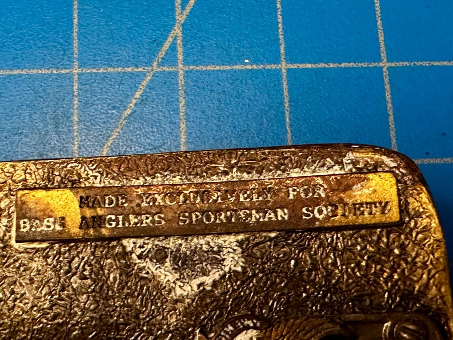 1988 Bass Anglers Sportsman Society Club Great American Belt Buckle