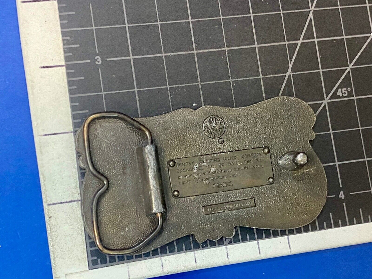 Vintage Belt Buckle CENEX The Customer is the company! Farmers Union Exchange