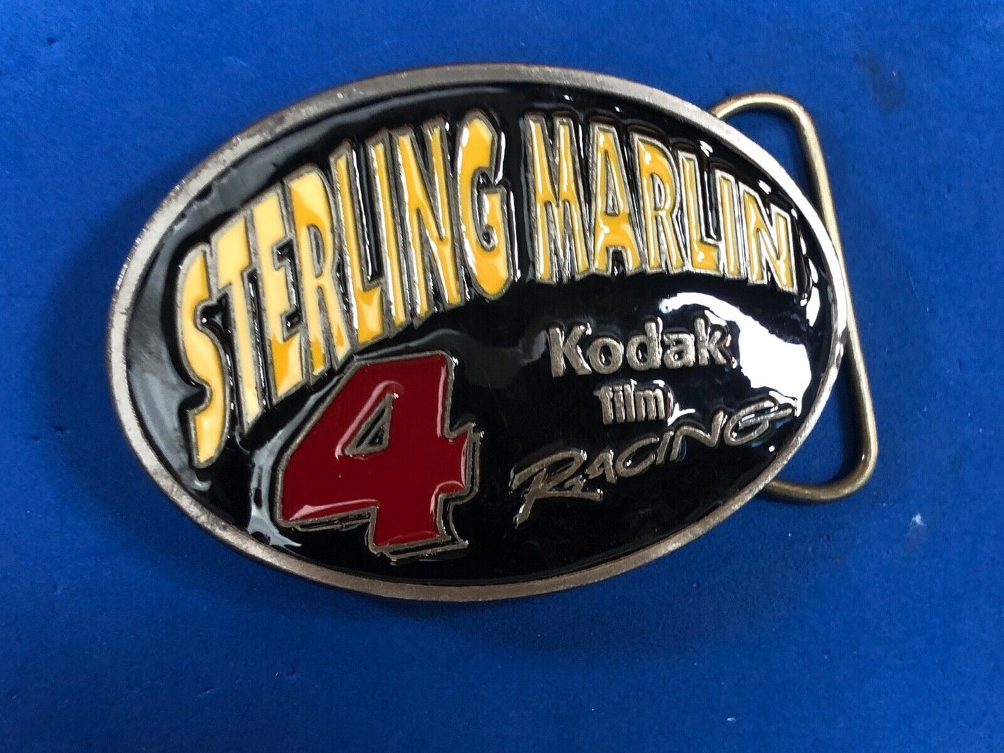 vintage 1996 STERLING MARLIN 4 KODAK FILM RACING Legends BELT BUCKLE