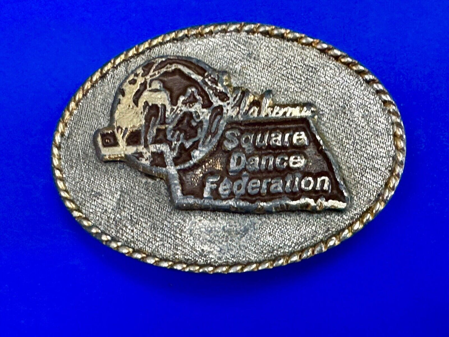 Vintage Alabama Square Dance federation belt buckle to restore