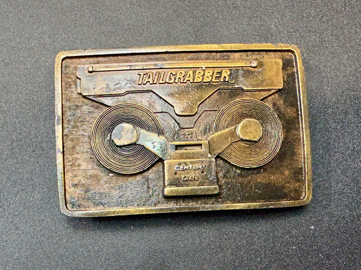 Tailgrabber Century Club Commemorative Vtg. Belt Buckle by Indiana Metal Craft