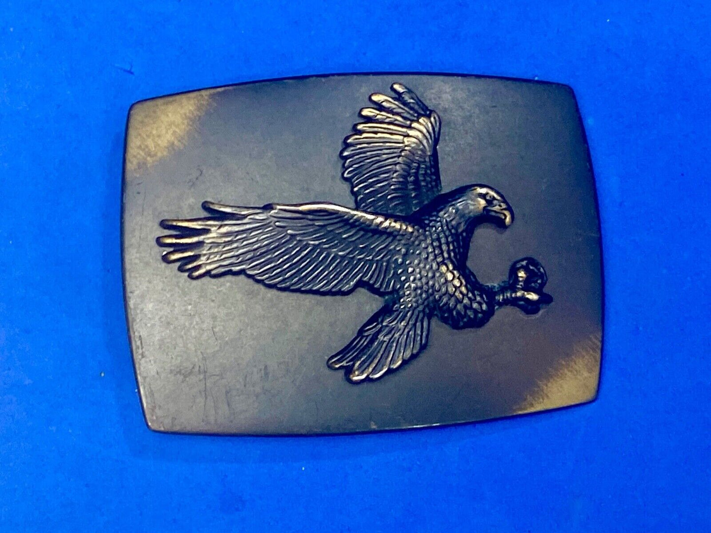 American Eagle Flying Hunting with Claws out! western belt buckle