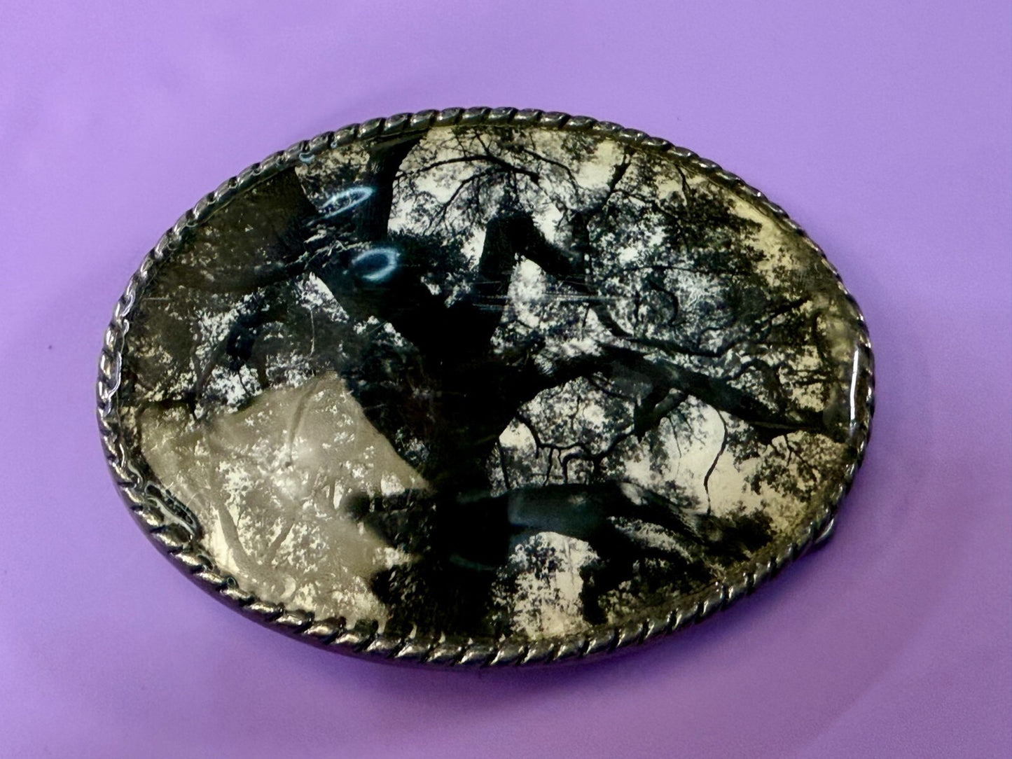 Tall Trees Leaf Forest Picture Hippy Retro Vibe Ivan Belt Buckle