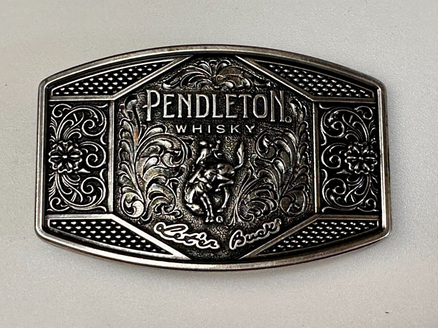 2022 Pendleton Whiskey Leter Buck Rodeo Cowboys Montana Silversmiths Belt Buckle