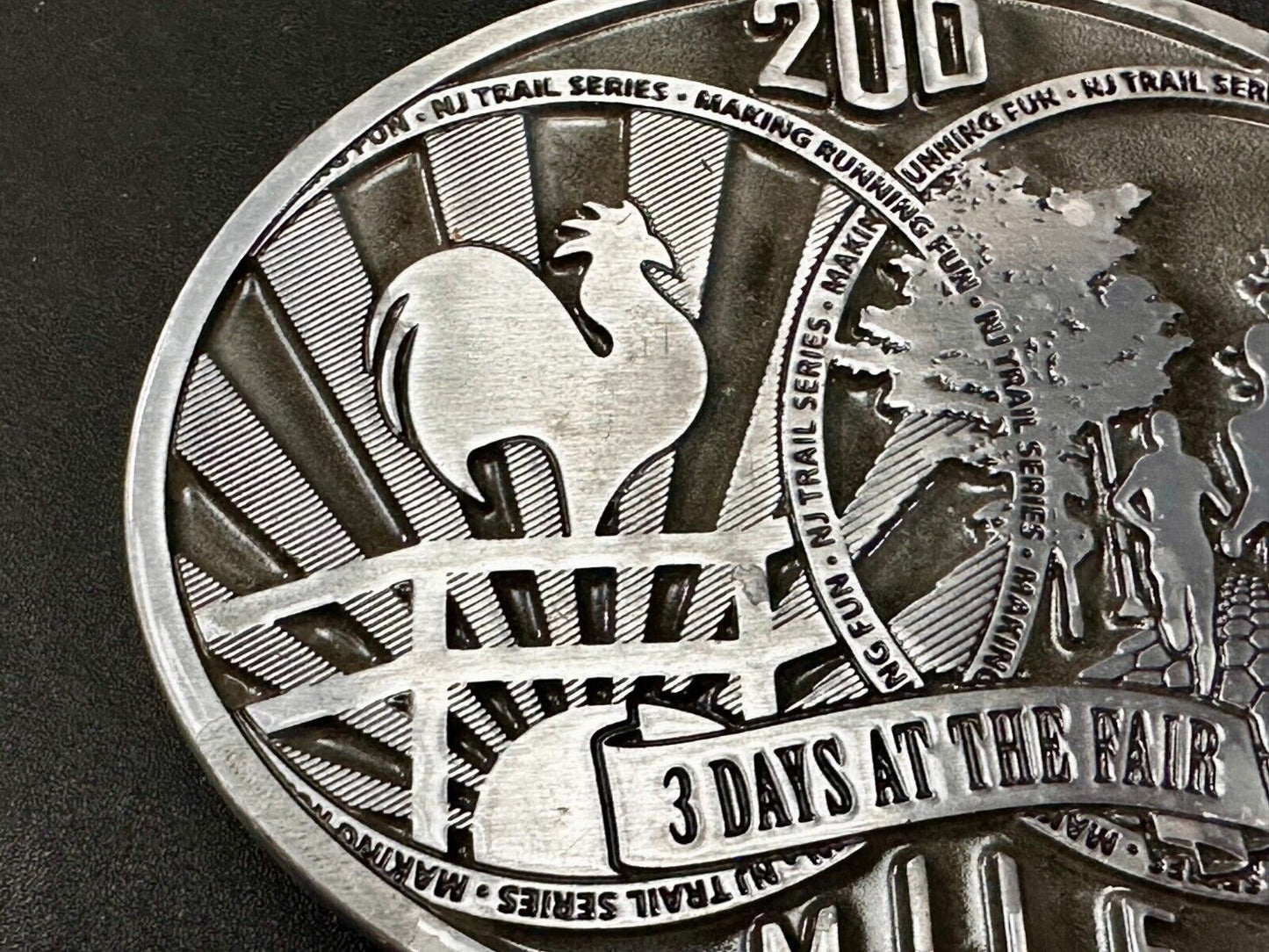 200 Mile at the Fair Fun Run New Jersey NJ Commemorative Dynabuckle Belt Buckle