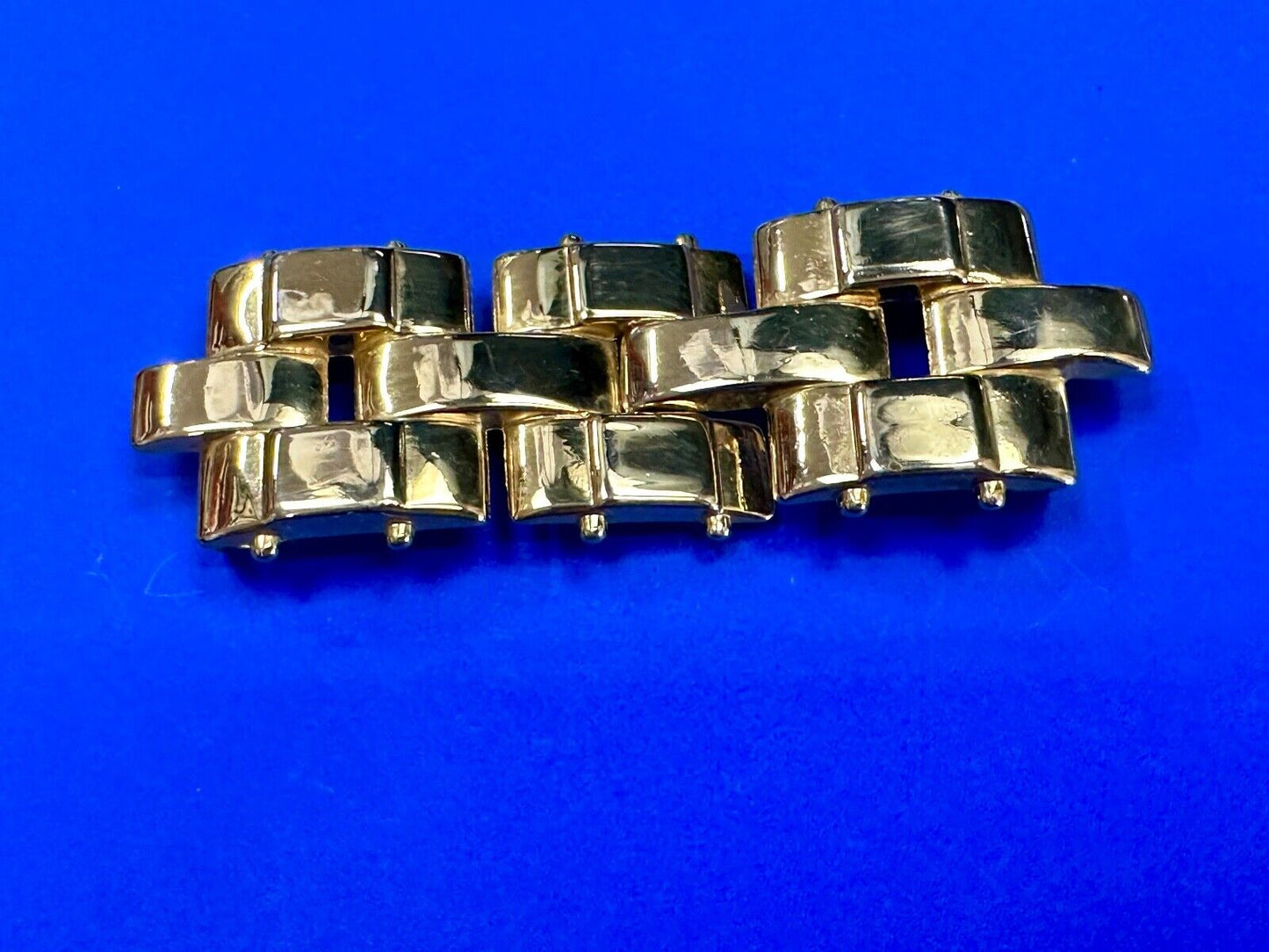 Three Segment gold tone belt buckle signed CK Oucor?