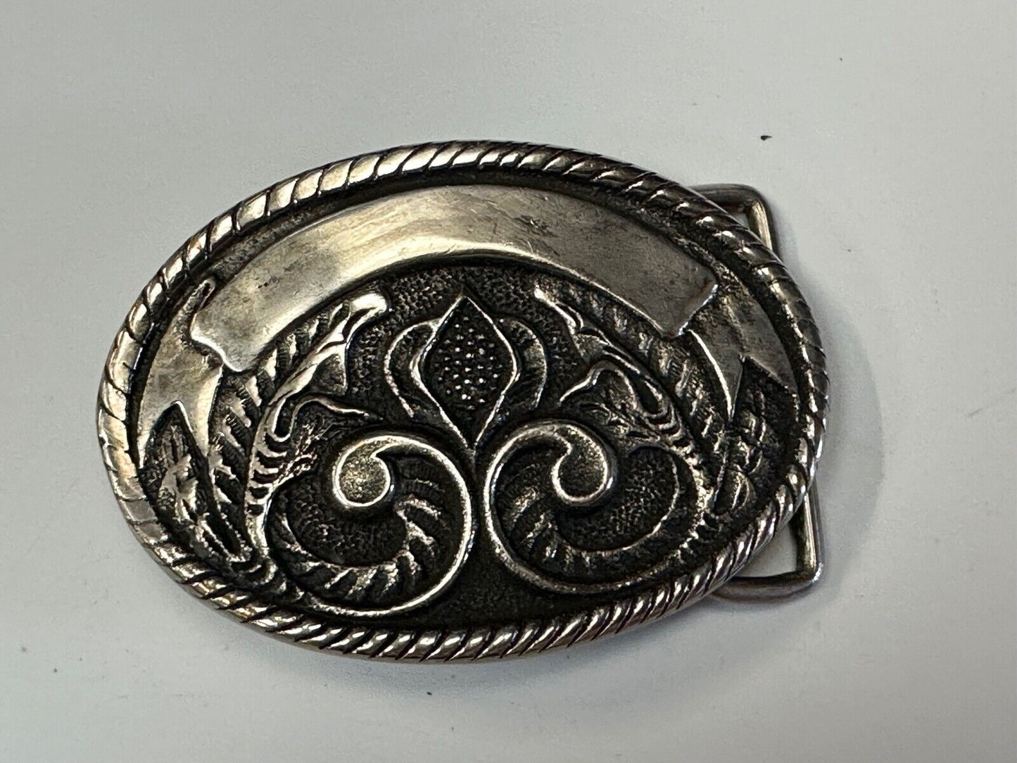 Award rodeo cowboy trophy belt buckle to engrave Pure Silver brass belt buckle