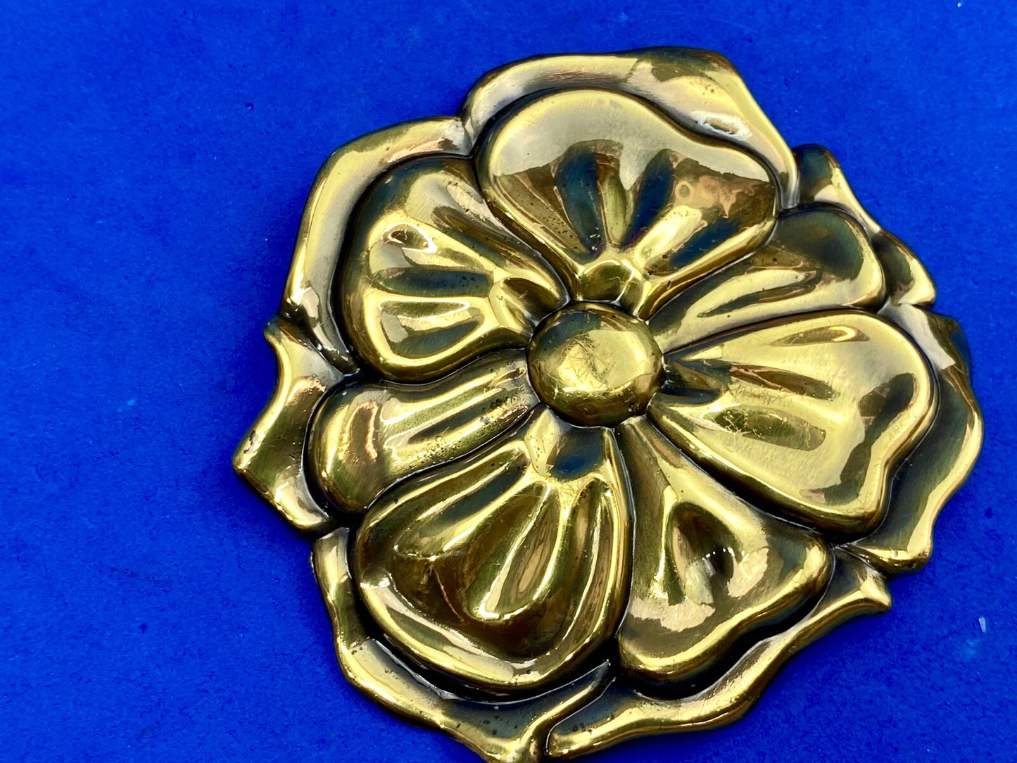 Vintage Charmant of Beverly Hills, CA figural flower belt buckle scarf clip