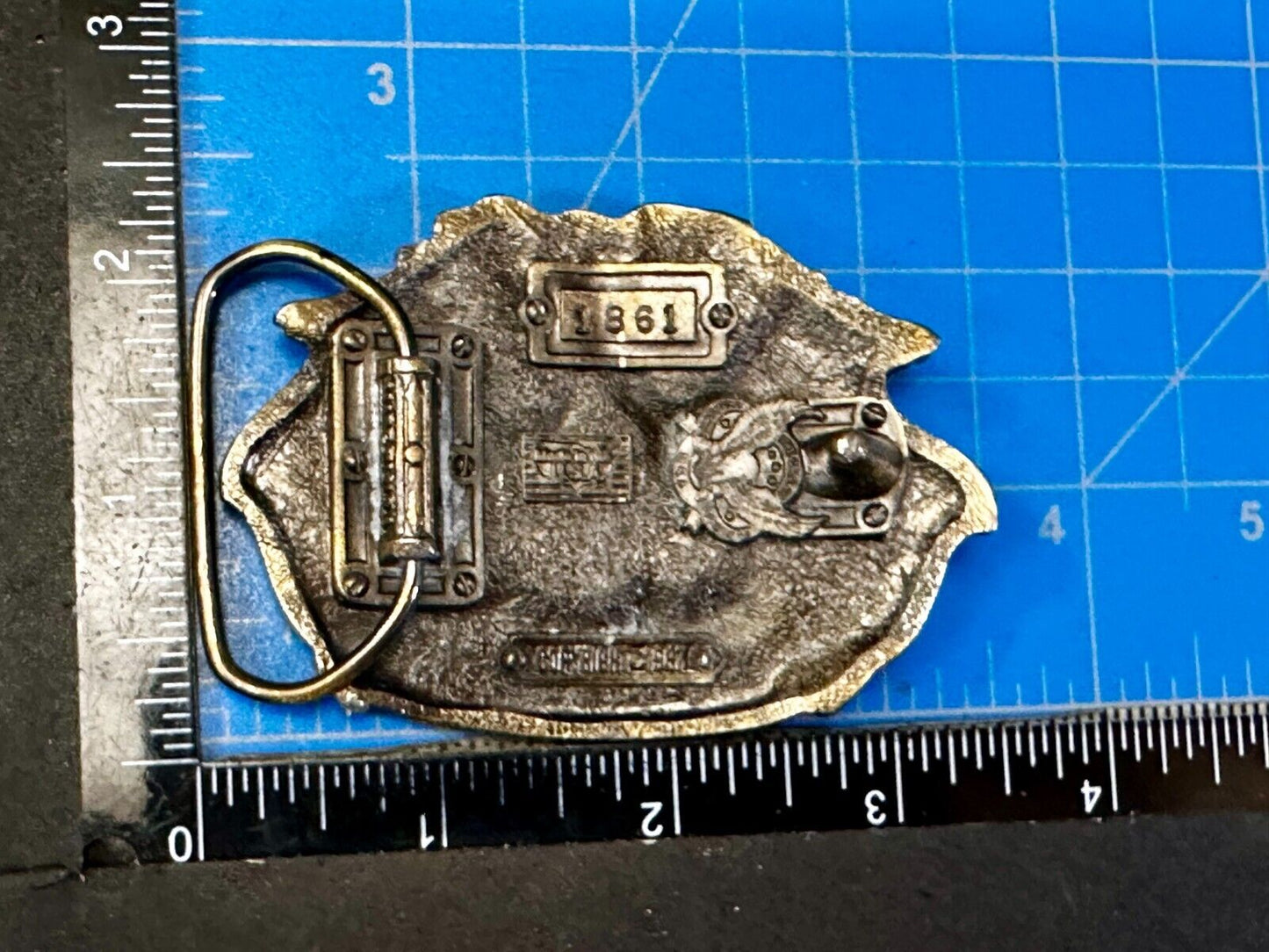 The Beaver State OREGON American Flag Eagle Seal 1987 Commemorative Belt Buckle