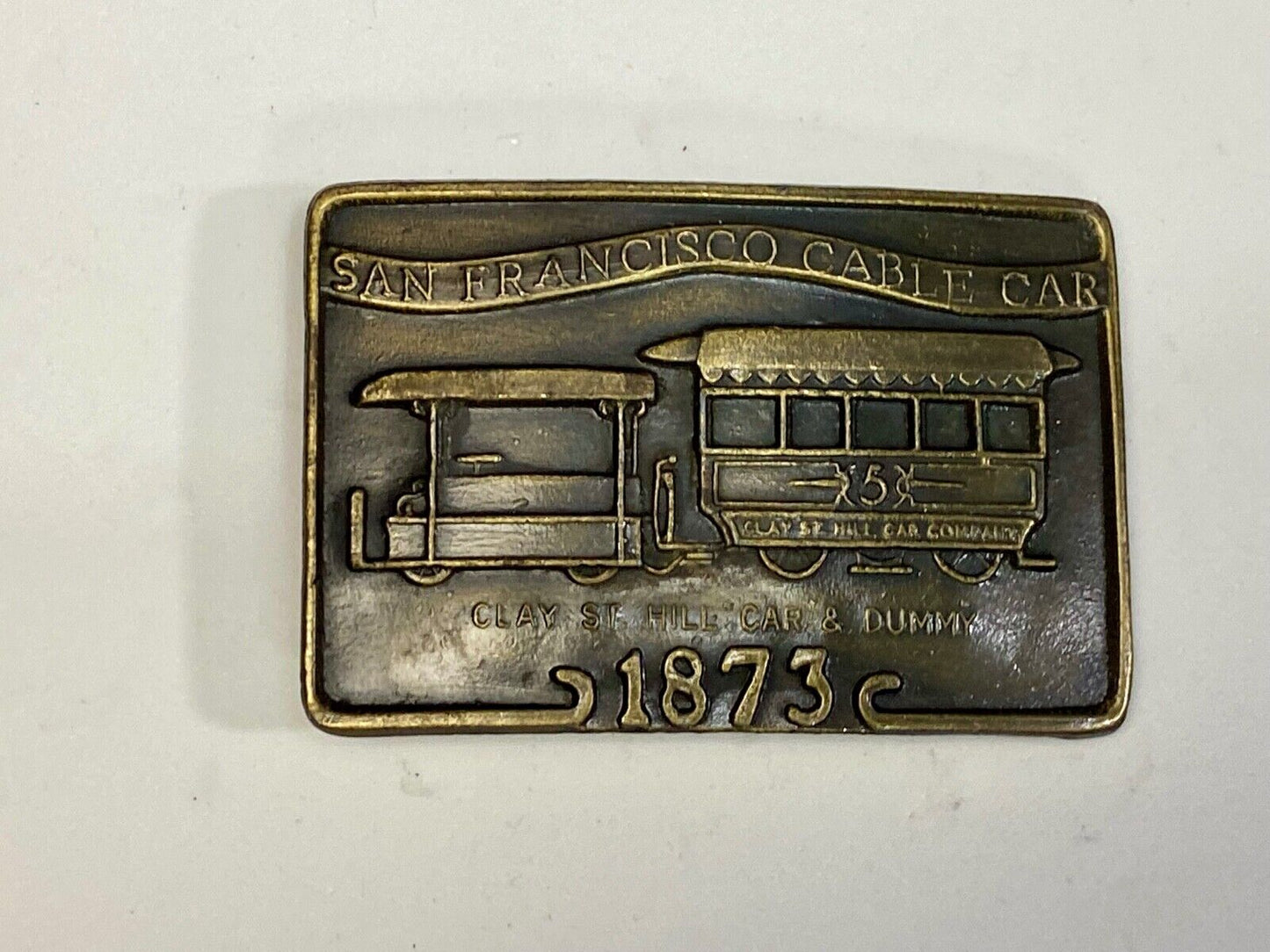 The History Of The San Francisco California Cable Car Transportation Belt Buckle
