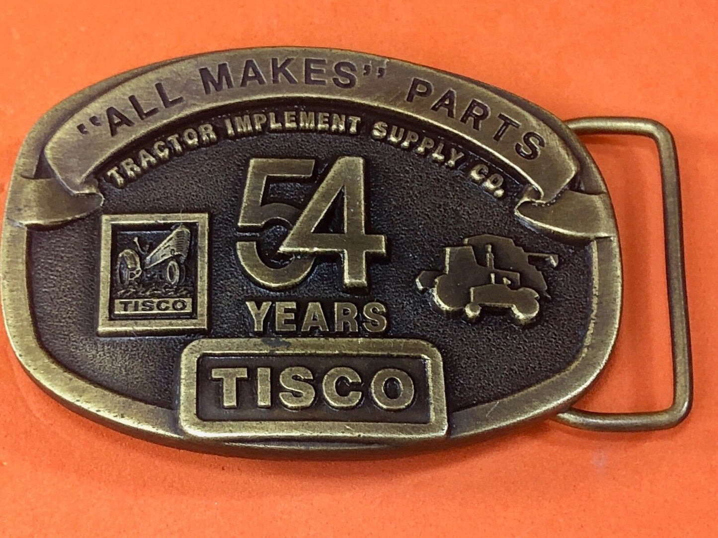 Vintage 1991 Tisco All makes Parts - tractor supply farm 54 years belt buckle