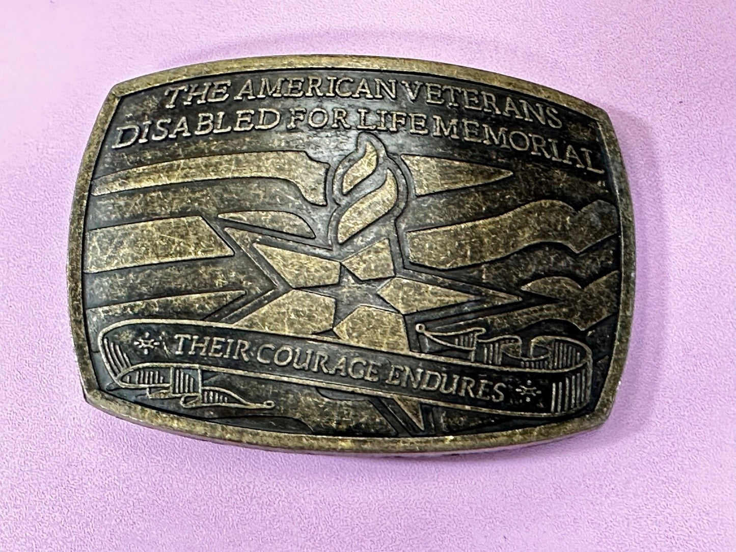 The American Veterans Disabled for Life Memorial Commemorative Belt Buckle