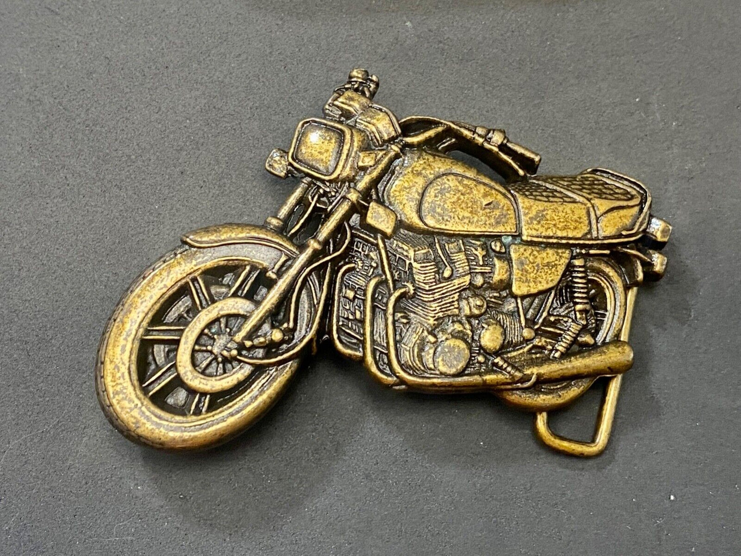 Vintage cutout Motorcycle Honda? Bikers belt buckle by Joomi, JOOL2