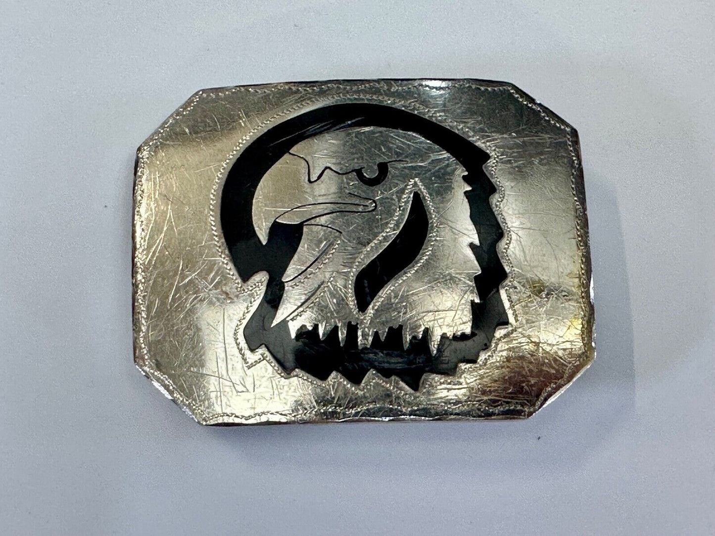 Bald EAGLE Vintage Inlaid Enameled Artisan? Beautiful Craftsmanship belt buckle
