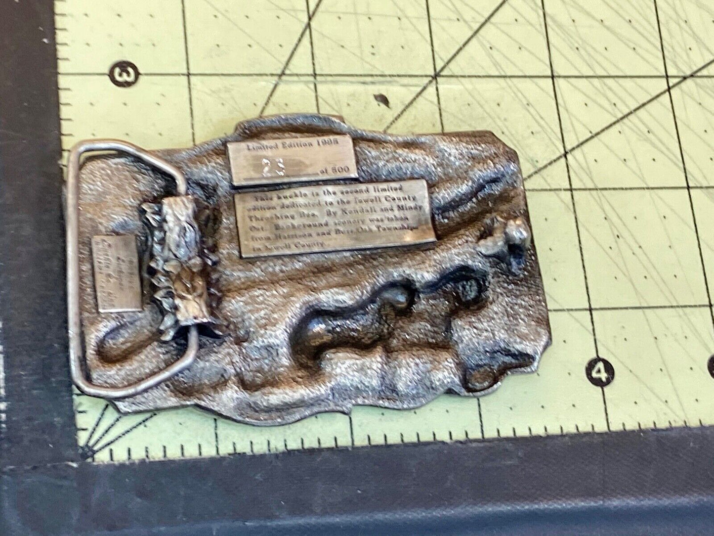 Vintage 80’S Jewell County Kansas Threshing Bee Case Farm Siskiyou Belt Buckle
