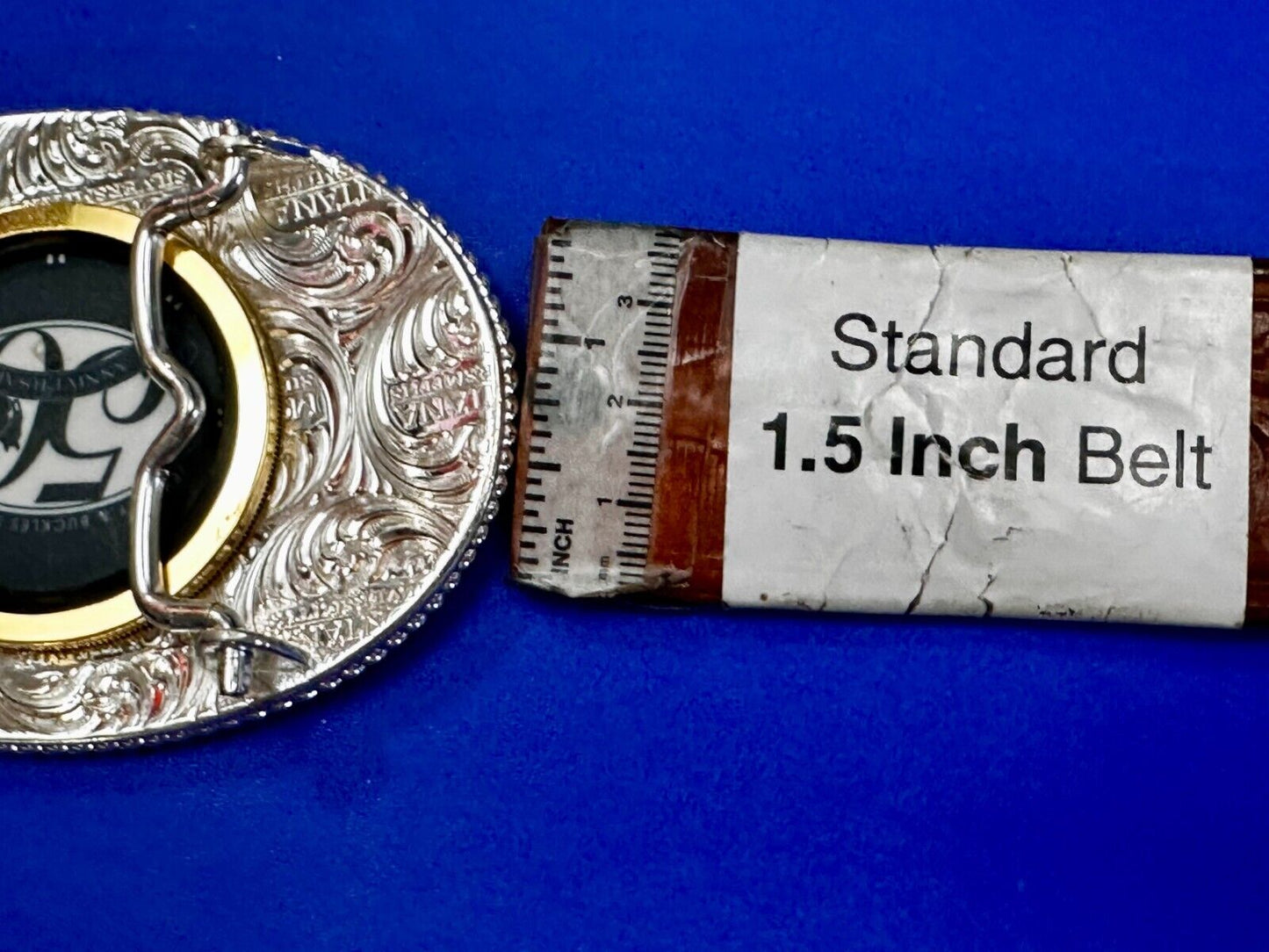 Vintage Blank Coin CollectorsTwo Tone Vintage Montana Silversmith Belt Buckle