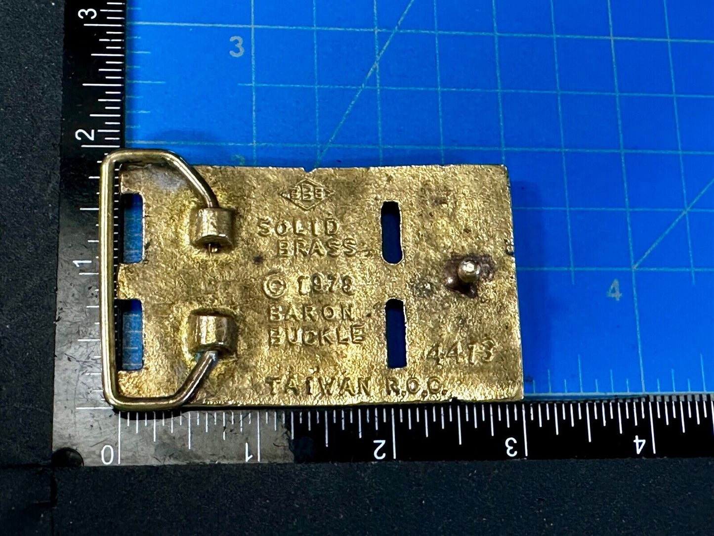 Bernie - Custom Block Letter Cutout Name Solid Brass Belt Buckle by Baron