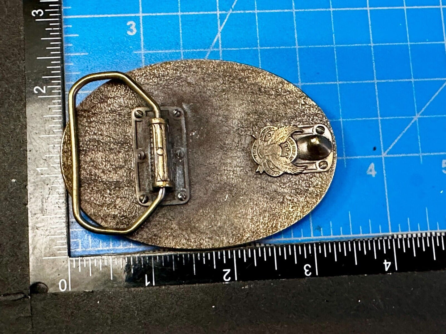The Spirit of Wyoming Crown Royal Whiskey 1890-1990 Great American Belt Buckle