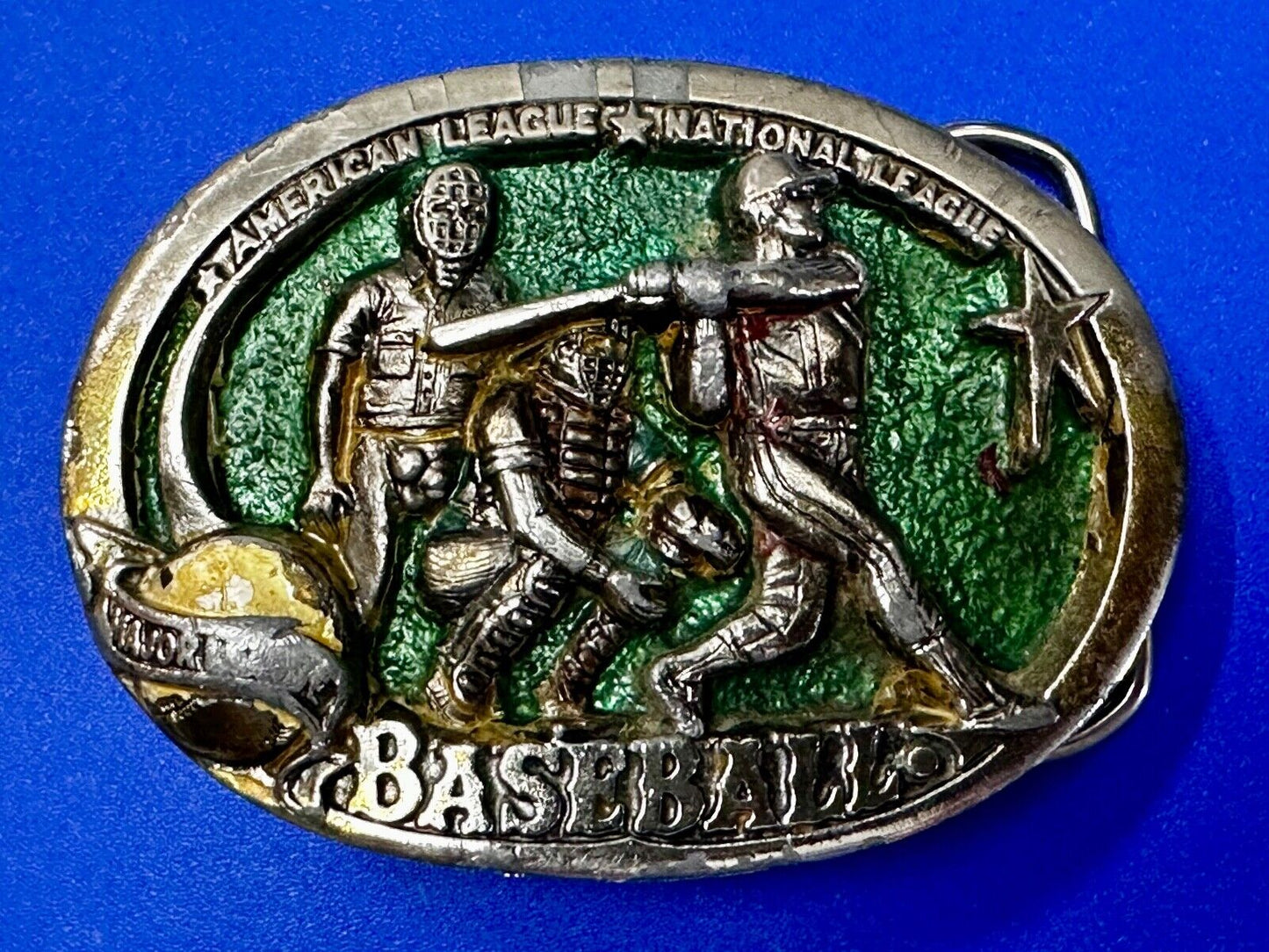 Baseball American & National League Vtg 1982 The Great American Belt Buckle Co