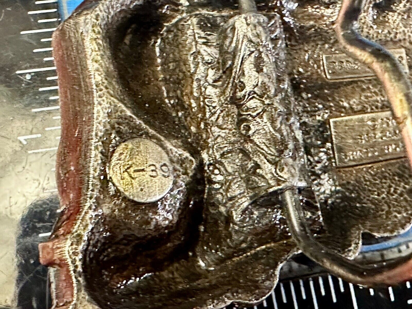 Train Steam Locomotive #1002 Vintage 1978 Cutout RR Bergamot Belt Buckle