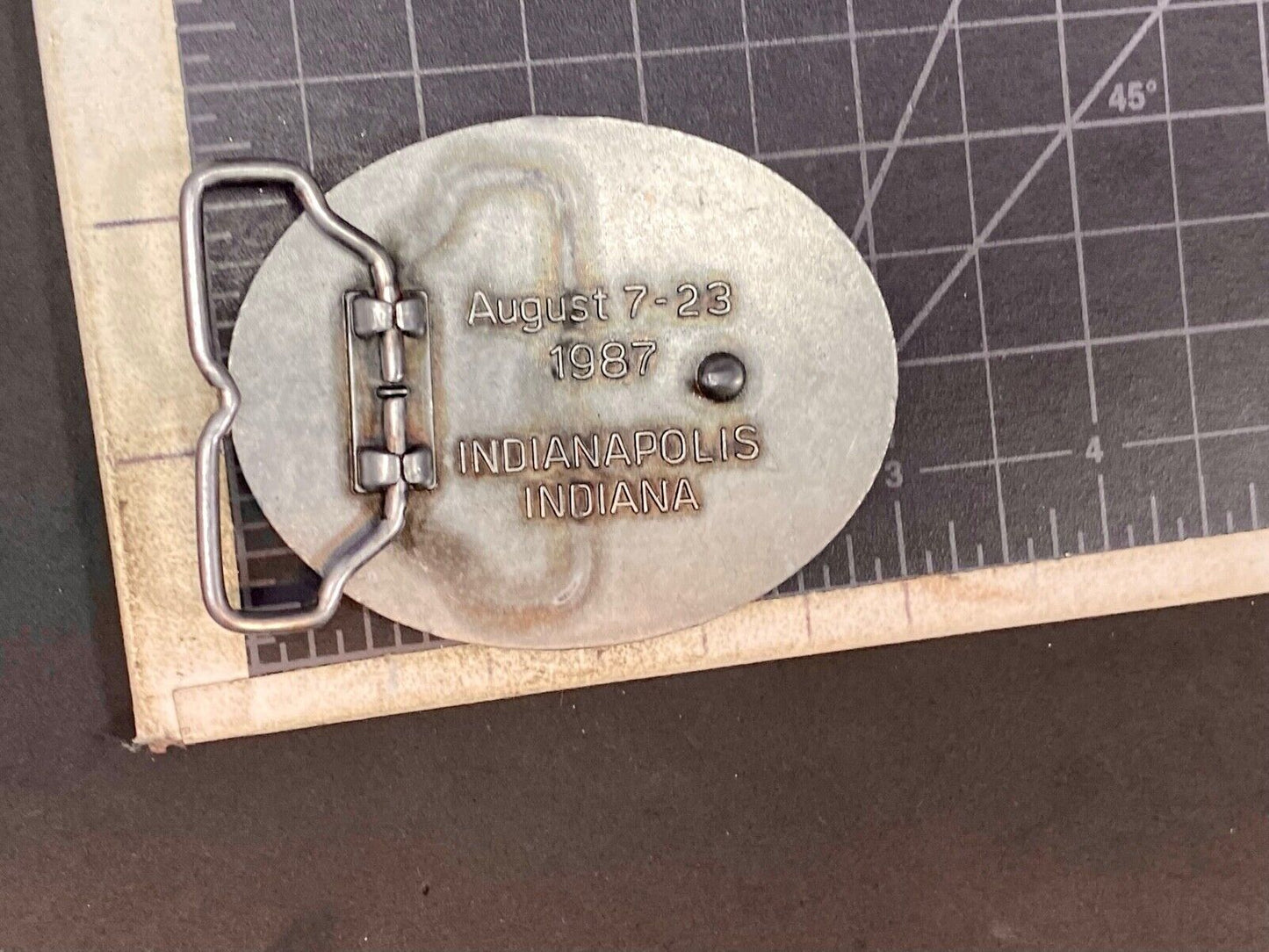 The Tenth Pan American Games 1987 Belt Buckle Pan Am Games Indianapolis