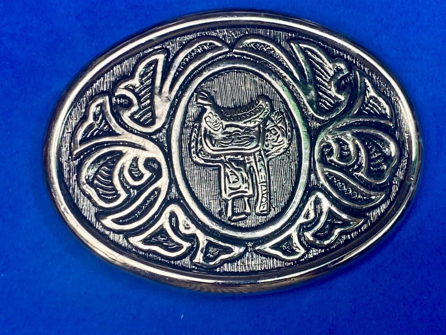 Avon Western Horse Saddle Rodeo Cowboy Ornate Metal Belt Buckle