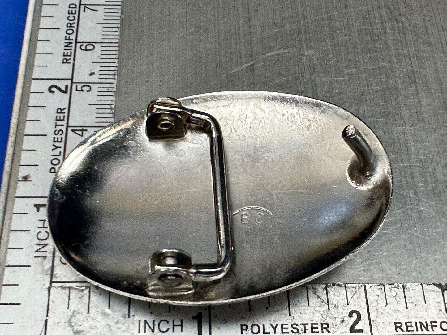 BC - Vintage B Cayaditto Zuni Bear Claw oval Belt Buckle