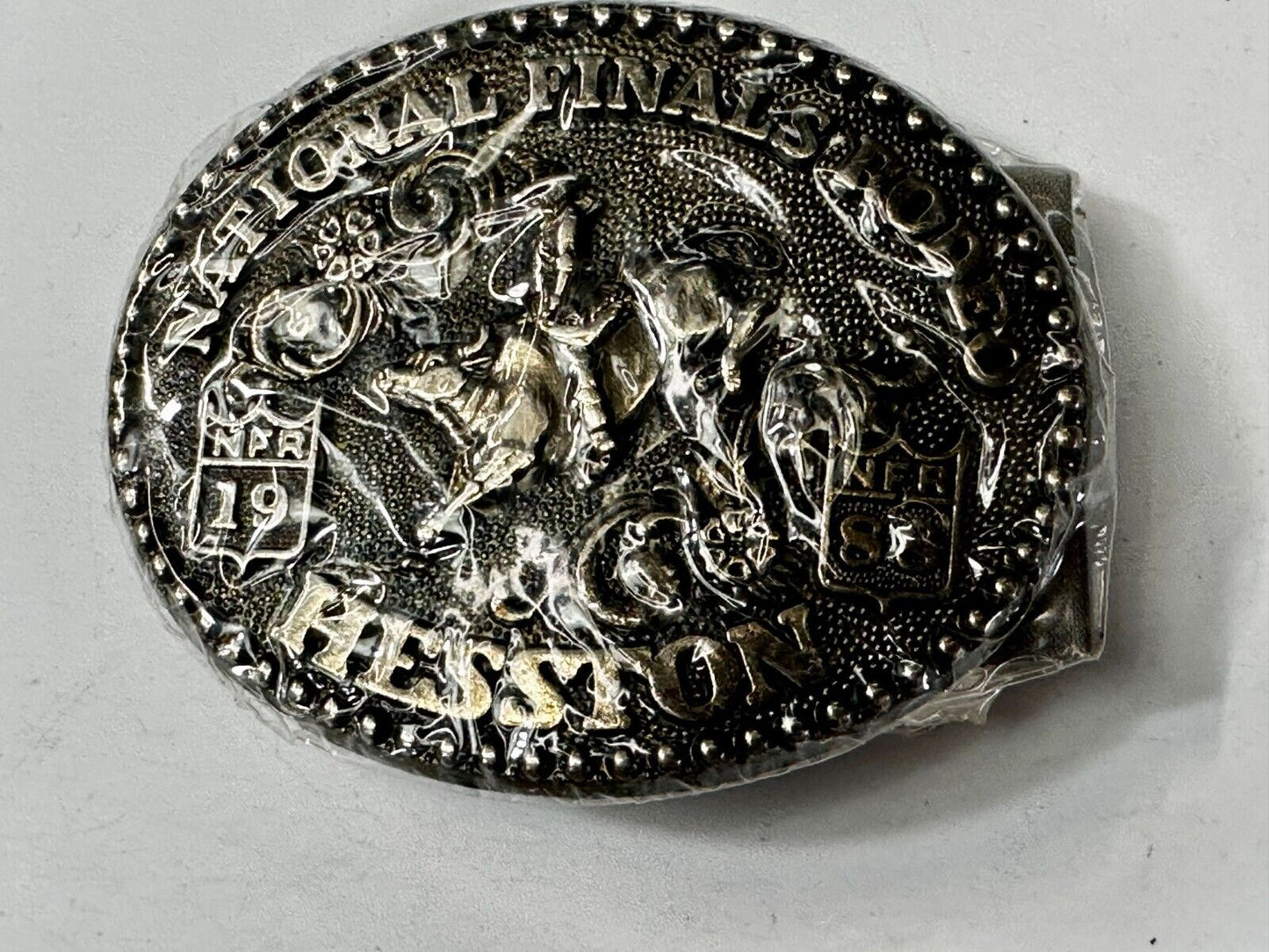 1988 Hesston National Finals Rodeo NFR Cowboys Youth Size NOS Belt Buckle